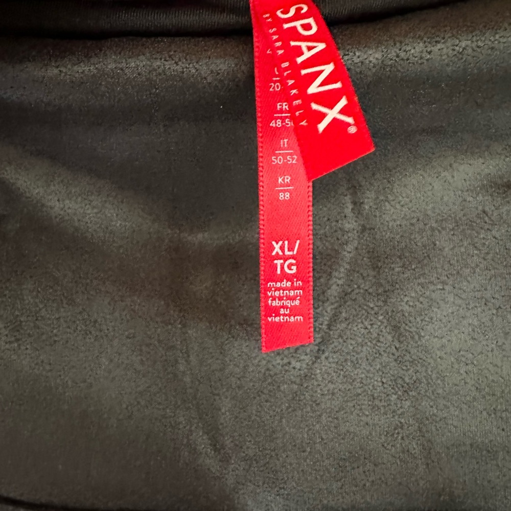 Never worn spanx moto leather leggings size xl